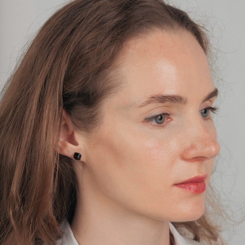 Пусеты Fiore Luna  Black, SWE2127/2 BL G фото 2